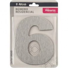 16966 - NUMERO RESIDENCIAL C/ ADESIVO ACM ESCOVADO (6) ATLAS