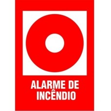 14728 - PLACA SINALIZACAO ALARME DE INCENDIO 20X20CM FOTOLUMINESCENTE LOOK 3012