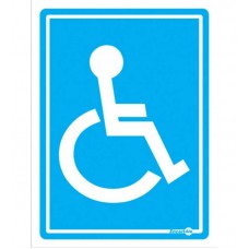 14761 - PLACA SINALIZACAO PCD DEFICIENTES CADEIRANTE 15X20CM LOOK 2330