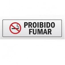 14739 - PLACA SINALIZACAO PROIBIDO FUMAR 5X25CM 5PC LOOK 2262