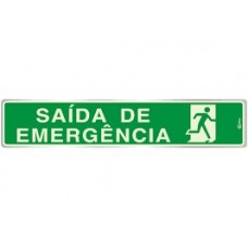 14752 - PLACA SINALIZACAO SAIDA DE EMERGENCIA 5X25CM LOOK 2523