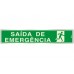 PLACA SINALIZACAO SAIDA DE EMERGENCIA 5X25CM LOOK 2523