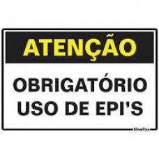 14772 - PLACA SINALIZACAO USO OBRIGATORIO DE EPI'S 20X30CM LOOK 3018