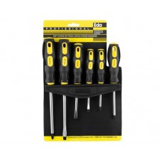 18326 - JOGO DE CHAVE DE 3 FENDA + 3 PHILIPS PROFISSIONAL CROMO VANADIO 6PC EDA 8QP