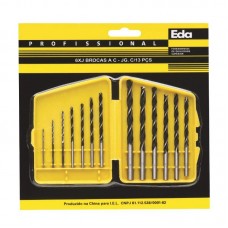 18331 - JOGO DE BROCA P/ ACO RAPIDO 13PC EDA 6XJ 