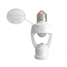 18448 - SENSOR DE PRESENÇA SMART X-CONTROL APP PARA TETO COM SOQUETE E27 BIVOLT EXATRON REF. SPT0E27(XC)