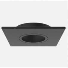 12378 - SPOT QUADRADO ALUMINIO GU10 PRETO KIAN