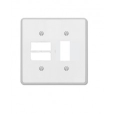 10219 - PLACA 4X4 DE 2 INTERRUPTORES + 1 INTERRUPTOR BRANCO ILUMI 251H