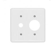 11-0697 - PLACA 4X4 DE 1 TOMADA + 1 FURO BRANCO ILUMI 247D