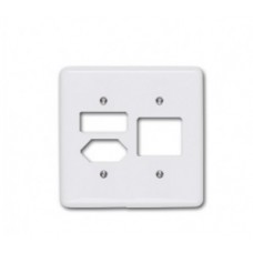 10207 - PLACA 4X4 DE 1 TOMADA(2P+T+1INTERRUPTOR) + 2 INTERRUPTORES FC 261T1
