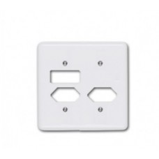 10225 - PLACA 4X4 DE 1 TOMADA(2P+T+1INTERRUPTOR) + 1 TOMADA FC 259R3