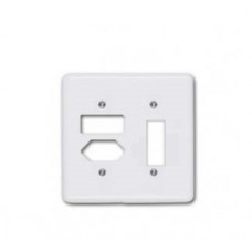10226 - PLACA 4X4 DE 1 TOMADA (2P+T+1INTERRUPTOR HORIZONTAL) + 1 INTERRUPTOR VERTICAL BRANCOFC 260S1 