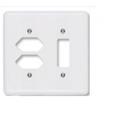 10208 - PLACA 4X4 DE 2 TOMADAS (2P+T) + 1 INTERRUPTOR BRANCO ILUMI 260S3