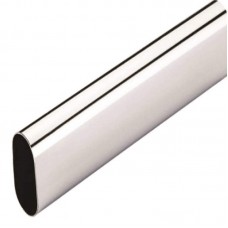 23354 - TUBO CABIDEIRO RETO OVAL OBLONGO BARRA COM 3 METROS X 0,5MM CROMADO HD