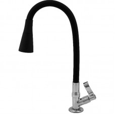 23337 - TORNEIRA PARA COZINHA PIA PRETA FLEXÍVEL 2 JATOS DE MESA COM 1/4 DE VOLTA DAISHI