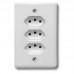 CONJUNTO 3 TOMADAS (2P+T) 10A BRANCO MONOBLOCO ILUMI 201201