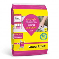 23362 - ARGAMASSA CIMENTCOLA CINZA PORCELANATO E PISO SOBRE PISO EXTERNO SACO DE 20KG QUARTZOLIT