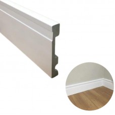 22022 - RODAPE FRISADO 15CM 2,4M X 15MM BRANCO POLIESTIRENO