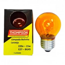 23434 - LÂMPADA BOLINHA INCANDESCENTE 15W 110V E27 LARANJA THOMPSON