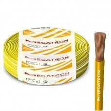 23474 - FIO CABO 1,5MM MEGATRON AMARELO CABO FLEXÍVEL COBRE 750V ROLO COM 100 METROS