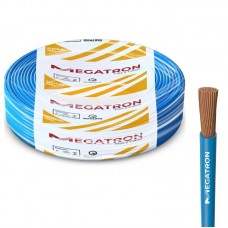 23484 - FIO CABO 4MM MEGATRON AZUL CABO FLEXÍVEL COBRE 750V ROLO COM 100 METROS