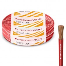 23487 - FIO CABO 4MM MEGATRON VERMELHO CABO FLEXÍVEL COBRE 750V ROLO COM 100 METROS