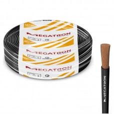 23471 - FIO CABO 6MM MEGATRON PRETO CABO FLEXÍVEL COBRE 750V ROLO COM 100 METROS