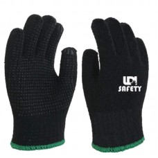 22813 - LUVA DE ALGODÃO PIGMENTADA PRETA TAMANHO G PACOTE COM 12 PARES REF. 1020P/9 LDI SAFETY C.A.: 42426