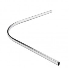 23563 - TUBO CABIDEIRO 90° CURVO OBLONGO BARRA COM 1,5 METROS CROMADO HD