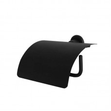 23609 - PAPELEIRA COM TAMPA DE METAL PRETO FOSCO GS METAIS