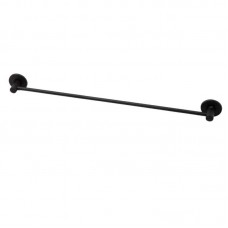 23612 - PORTA TOALHA DE METAL RETO PRETO FOSCO GS METAIS