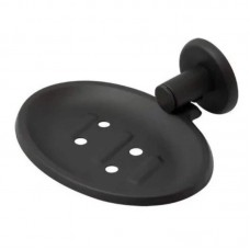 23614 - SABONETEIRA DE METAL PRETO FOSCO PARA FIXAÇÃO EM PAREDE GS METAIS