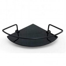 23616 - SUPORTE CANTO DE METAL PARA SHAMPOO PRETO FOSCO GS METAIS