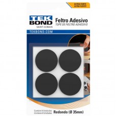 21968 - FELTRO DE LA 35MM REDONDO PRETO 8PC TEKBOND