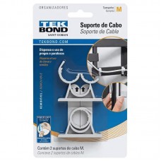 21960 - GANCHO ORGANIZADOR SUPORTE DE CABO TAMANHO M 2 PEÇAS TEKBOND