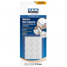 21962 - ADESIVO ANTI-IMPACTO REDONDO 12MM CARTELA COM 12 PEÇAS TEKBOND