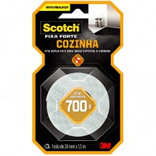 22365 - FITA DUPLA FACE FIXA FORTE COZINHA 24MMX1,5MT SCOTCH 3M