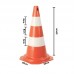 CONE DE SINALIZAÇÃO TRÂNSITO VAGA BRANCO E LARANJA 50CM PLASTCOR