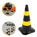 CONE PEQUENO 50CM PRETO/AMARELO PLASTCOR
