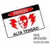 PLACA SINALIZACAO PERIGO ALTA TENSAO 20X30CM LOOK 2438