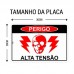 PLACA SINALIZACAO PERIGO ALTA TENSAO 20X30CM LOOK 2438