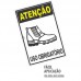 PLACA SINALIZACAO EPI ATENCAO USO OBRIGATORIO BOTA 20X30CM LOOK 2501
