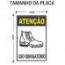 PLACA SINALIZACAO EPI ATENCAO USO OBRIGATORIO BOTA 20X30CM LOOK 2501