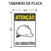 PLACA SINALIZAÇÃO EPI USO OBRIGATÓRIO DE CAPACETE 20X30CM LOOK 2504