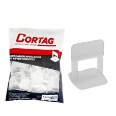 20874 - ESPAÇADOR NIVELADOR PARA PISOS 1MM PACOTE COM 50 PEÇAS CORTAG 60693