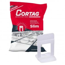 20878 - ESPAÇADOR NIVELADOR SLIM PARA PISOS 2,0MM PACOTE 100 PEÇAS CORTAG 61536