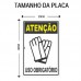 PLACA SINALIZAÇÃO EPI ATENÇÃO USO OBRIGATÓRIO DE LUVA 20X30CM LOOK 2503
