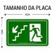 PLACA SINALIZAÇÃO ESCADA DESCE A ESQUERDA 15X25CM LOOK 3002