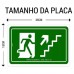 PLACA SINALIZACAO ESCADA SOBE A DIREITA 15X25CM LOOK 3005
