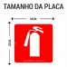 PLACA SINALIZAÇÃO DE EXTINTOR 20X20CM FOTOLUMINESCENTE LOOK 3016